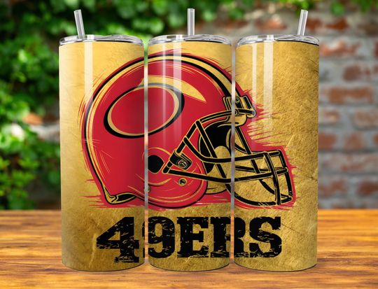 Discover San Francisco 20oz Skinny Tumbler Wrap PNG, Sport 20oz Tumbler PNG, Mascot Sublimation Tumbler PNG Digital Download, Football Tumbler