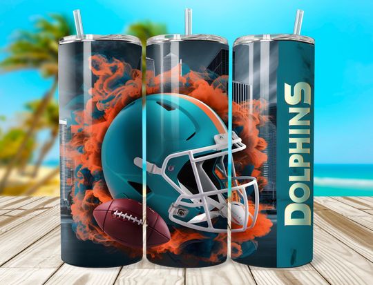 Discover Dolphin 20oz Skinny Tumbler Wrap PNG, Sport 20oz Tumbler PNG, Mascot Sublimation Tumbler PNG Digital Download