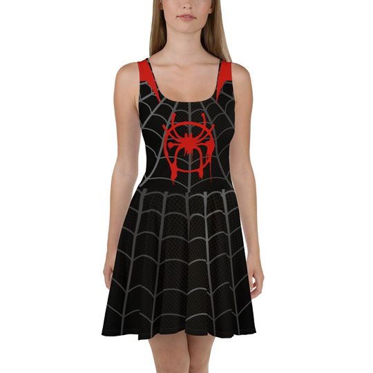 Discover Arachnid Hero Animated Costume Running Skater Dress