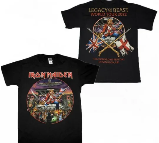Discover Vintage Iron Maiden Double Sided T-Shirt - Heavy Metal Graphic Tee