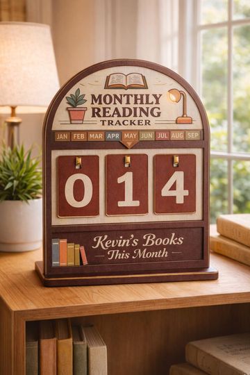 Discover Floral Books Read Tracker, Books Read This Year, Bookish Decor, Custom Name Bookshelf Counter, Gift for Book Lover, Personalized Reader Gift