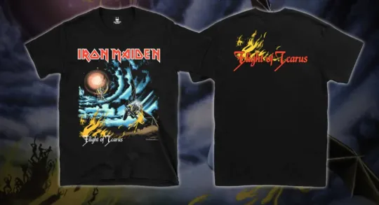 Discover Iron Maiden Flight of Icarus Double-Sided T-Shirt