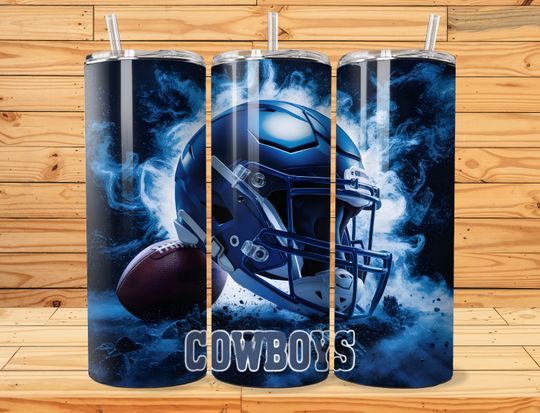 Discover Cowboy 20oz Skinny Tumbler Wrap PNG, Sport 20oz Tumbler PNG, Mascot Sublimation Tumbler PNG Digital Download, football tumbler