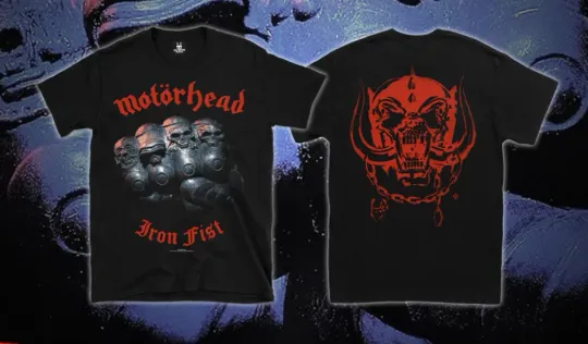 Iron Fist Motorhead T-Shirt – Heavy Metal Band Short Sleeve Tee     SIZE S - 5XL