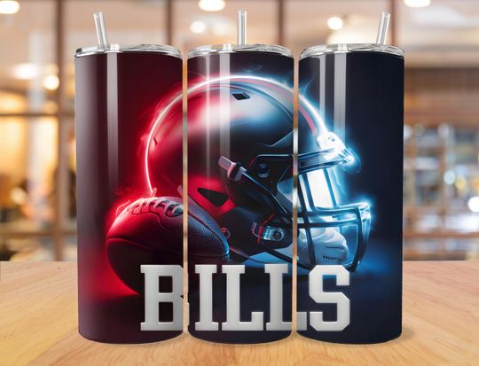 Discover Buffalo 20oz Skinny Tumbler Wrap PNG, Sport 20oz Tumbler PNG, Mascot Sublimation Tumbler PNG Digital Download, Football Tumbler