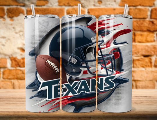 Discover Houston 20oz Skinny Tumbler Wrap PNG, Sport 20oz Tumbler PNG, Mascot Sublimation Tumbler PNG Digital Download, Football Tumbler