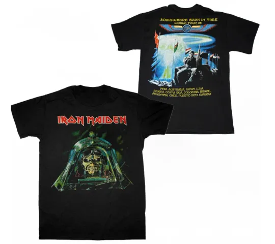 Discover Iron Maiden Somewhere Back In Time Tour Double-Sided T-Shirt