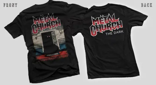 Discover DTG Printed T-Shirt – Metal Church The Dark 80s Heavy Metal T-Shirt