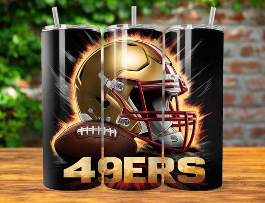 Discover San Francisco 20oz Skinny Tumbler Wrap PNG, Sport 20oz Tumbler PNG, Mascot Sublimation Tumbler PNG Digital Download, Football Tumbler