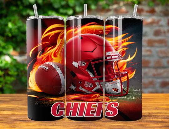 Discover Chief 20oz Skinny Tumbler Wrap PNG, Sport 20oz Tumbler PNG, Mascot Sublimation Tumbler PNG Digital Download