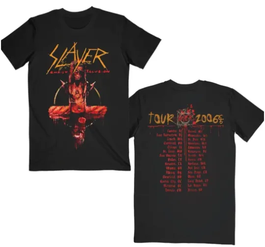 Discover Slayer Merch Christ Illusion Tour T-Shirt