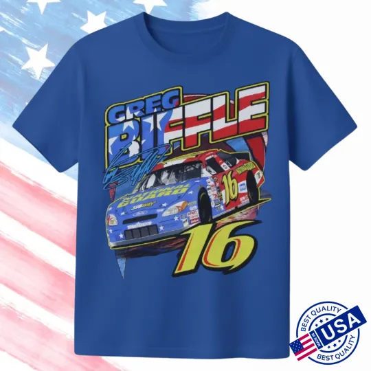 Greg Biffle #16 National Guard T-Shirt Reprint Full Size S-5XL Unisex