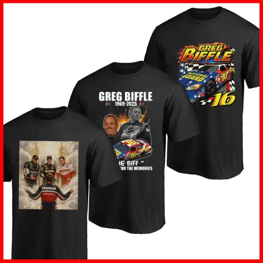 Discover RIP Greg Biffle #16 Checkered Flag Sports, Thank you Greg Biffle 1969-2025