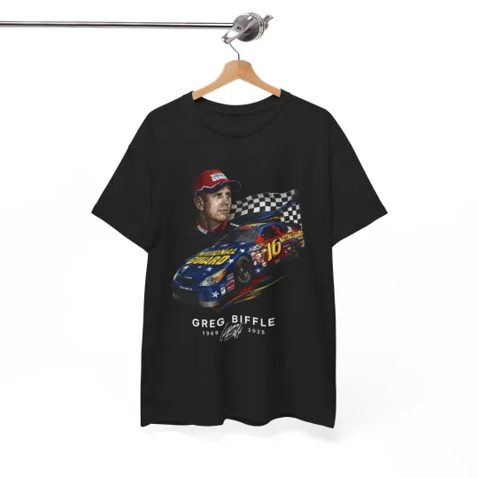 Discover Vintage 90s Greg Biffle Racing Graphic Sweatshirt Unisex S-5XL Black