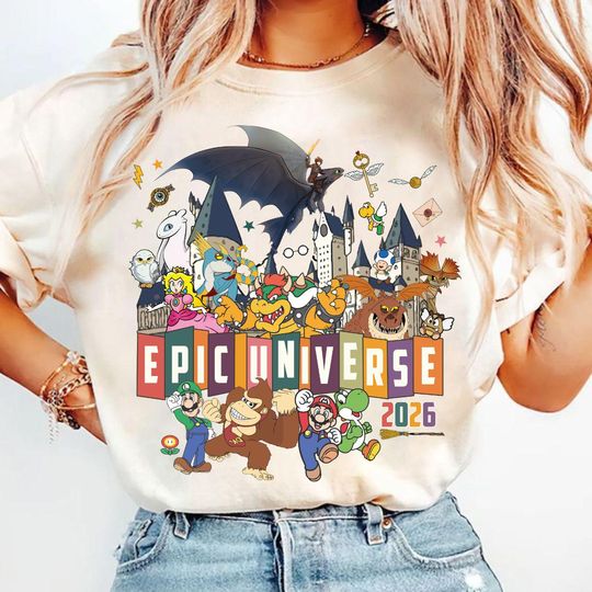 Discover Epic Universe Shirt, Orlando Park Epic Universe 2026, Mario Baby Tee Crop Tank, How To Train Your Dragon Shirt, Epic Universe Family Tees