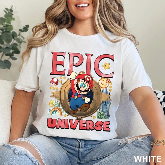 Super Mario Epic Universe Shirt, Mario Luigi Princess Peach Epic Universe Family Shirt, Matching Family Vacation Tees