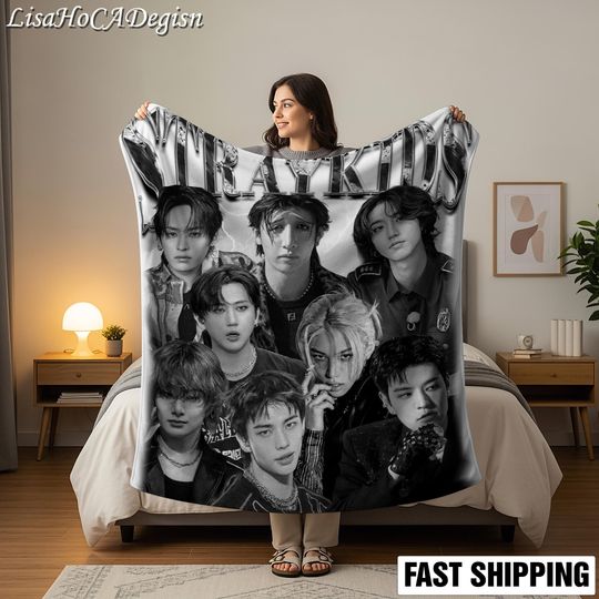 Discover Stray Bootleg K-Pop Blanket, Cozy Fandom Decor Gift for Fans, Bedroom Bedding, Unique Keepsake, Kpop Fun Gift