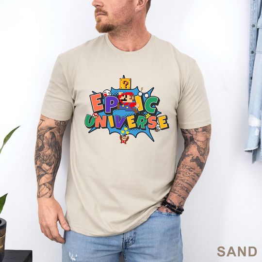 Discover Epic Universe Mario Land Shirt, Super Nintendo World Shirt, Universal Studios Theme Park Tee, Matching Vacation Shirts 473449