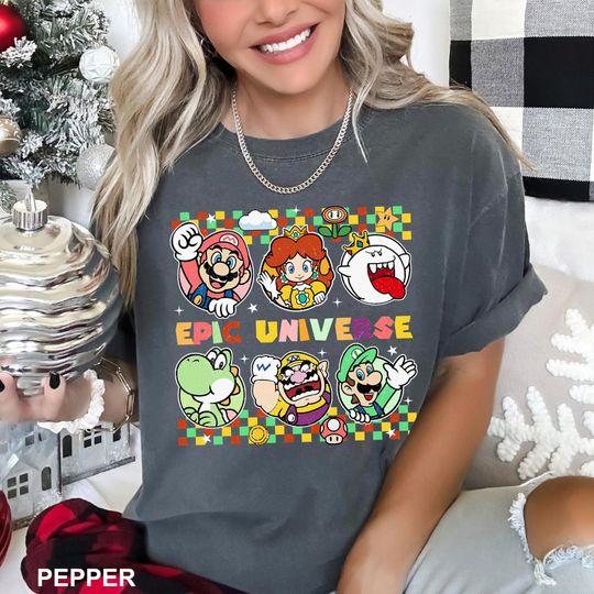 Discover Retro Super Mario Squad Shirt, Comfort Colors, Epic Universe Mario Shirt, Mario and Friends Shirt, Universal Epic Universe Shirt 183422