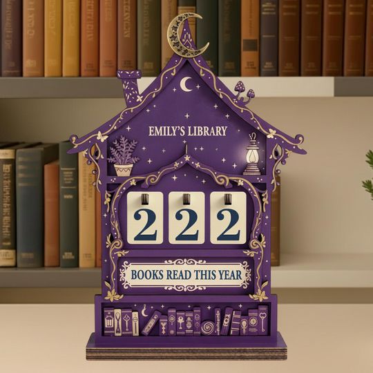 Discover Vintage Book Read Tracker, Personalized Book Lover Gift, Reading Tracker, Books Read This Year Counter, Reading Lover Gift, Library Decor