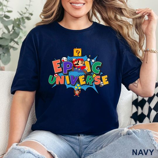 Discover Epic Universe Mario Land Shirt, Super Nintendo World Shirt, Universal Studios Theme Park Tee, Matching Vacation Shirts 233449
