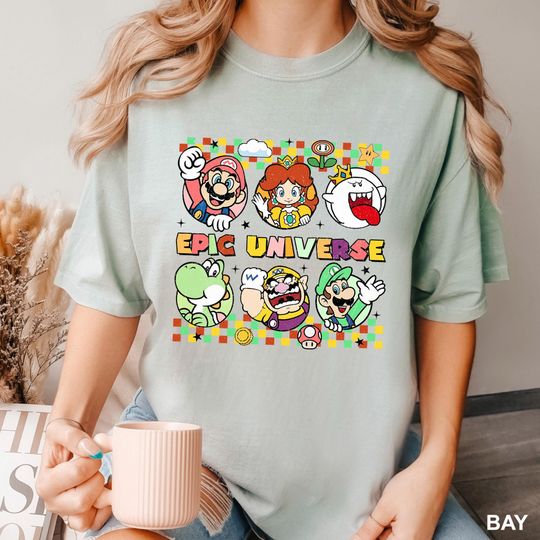 Retro Super Mario Squad Shirt, Epic Universe Mario Shirt, Mario and Friends Shirt, Universal Epic Universe Shirt, 173422