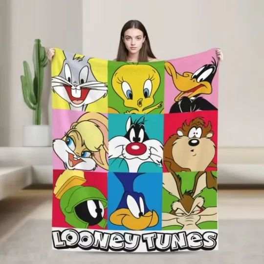 Discover Cartoons Fluffy Looney Tunes Blanket Looney Tunes Cartoon Movie Fleece Blanket