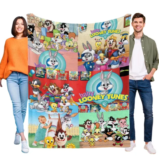 Looney Tunes Cartoon Group Looney Tunes Cartoon Movie Fleece Blanket