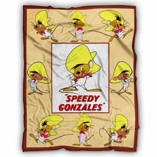 Speedy Gonzales Blanket, Looney Tunes Cartoon Fleece Blanket
