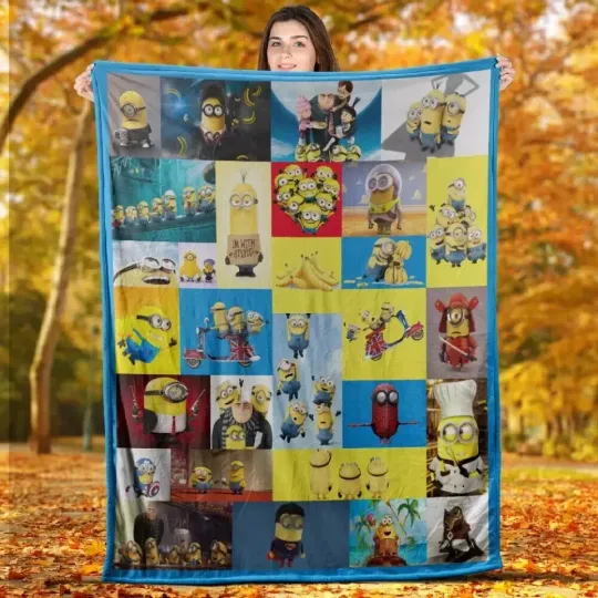 Discover Despicable Me Minions Blanket, Cozy Fleece & Sherpa Cartoon Blanket