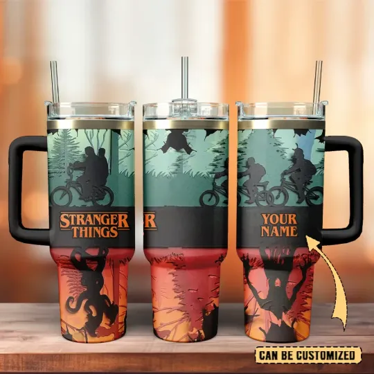 Discover Red Glow Retro Horror Style Tumbler – Custom Insulated Travel Cup