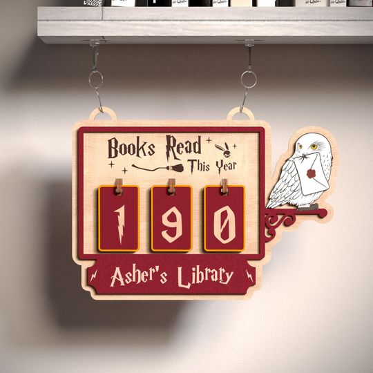 Discover Custom Books Read Tracker: Wizard Bookshelf Decor, Book Lover Gift