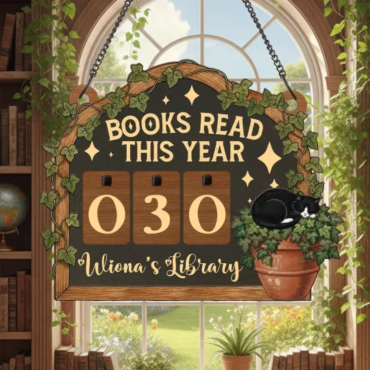 Discover Wooden Books Read Tracker Custom Name Sign Pastel Blue Bookshelf Reading Goal