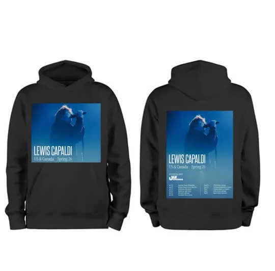 Discover Lewis Capaldi 2026 US & Canada Tour Hoodie