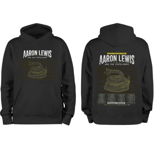 Discover Aaron Lewis and The Stateliners 2026 American Tour Double Sided Hoodie