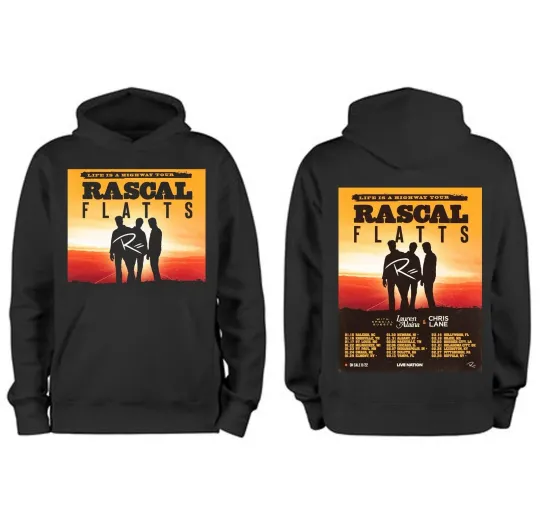 Discover Rascal Flatts Reveal 2026 Life Is a Highway Tour Hoodie