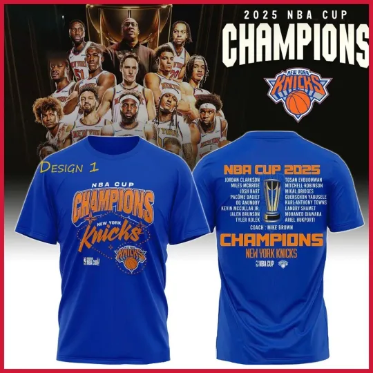 Discover New York Knicks 2025 Basketball Cup Champions Both Side For Fans