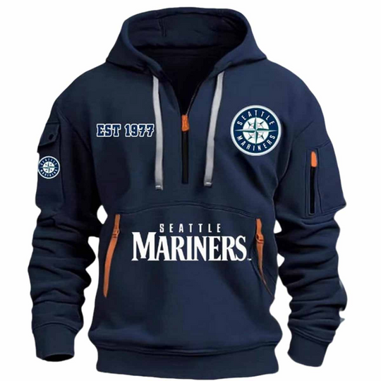 Discover 2025 Mariners Est 1977 Quarter Zip Hoodie