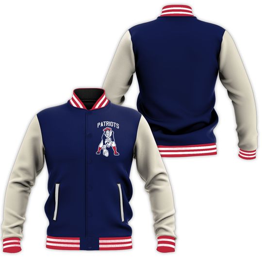 Letterman Patriots Navy Blue Varsity Jacket