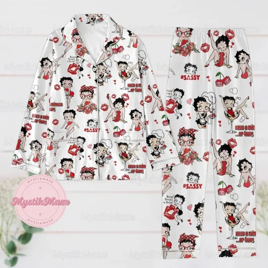 Discover Betty Boop Pajamas Set, Betty Boop Matching Pajamas Set, Vintage Betty Boop Shir
