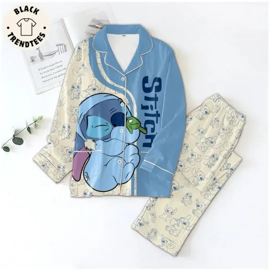 Discover Cartoon Stitch Pajama Set for Adults