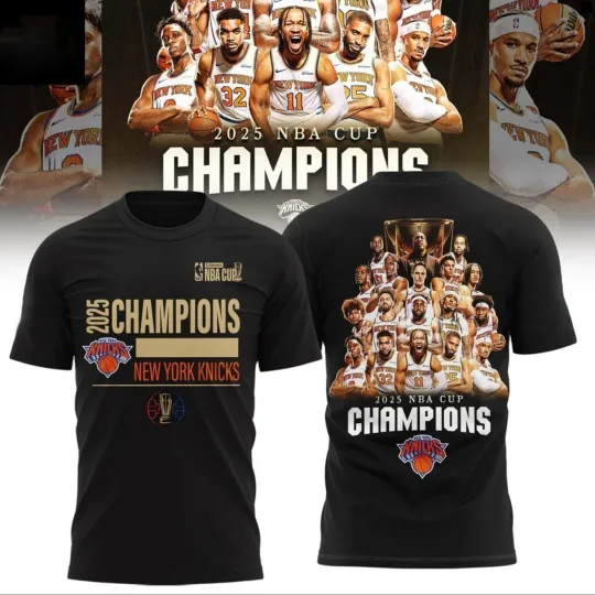Discover NEW HOT! New York Knicks 2025 Cup Champions Celebration For Fan 2 Sided