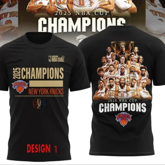 Discover HOT SALE! New York Knicks 2025 Basketball Cup Champions 2 Sides S-5XL for Fans