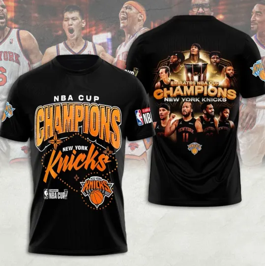 Discover New York Knick 2025 Nba Cup Champions 3D Shirt