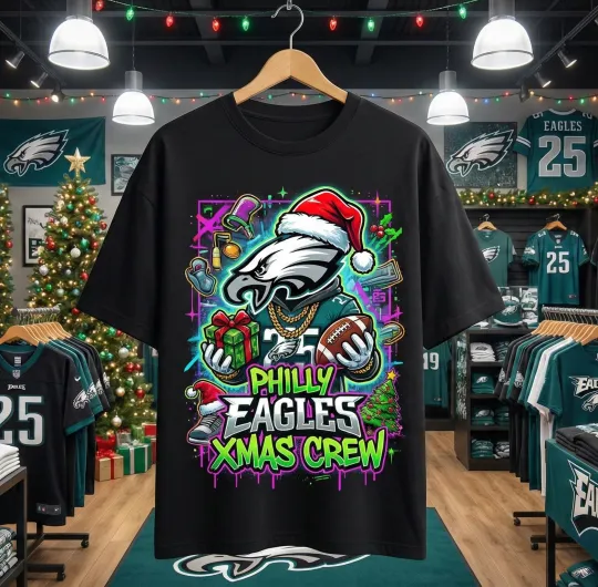Discover Philadelphia Eagles Team T-Shirt Christmas Holiday Gift