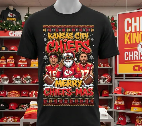 Discover Chiefs Kansas City Football Team T-Shirt Christmas Holiday Gift