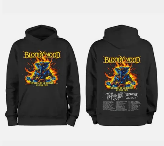 Bloodywood USA Tour Spring 2026 Hoodie 2D