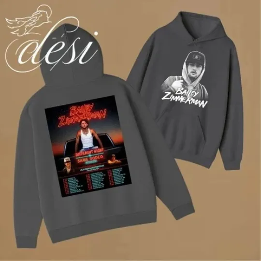 Discover SALE Bailey Zimmerman Tour 2026 Bailey Zimmerman Different Night Same Hoodie