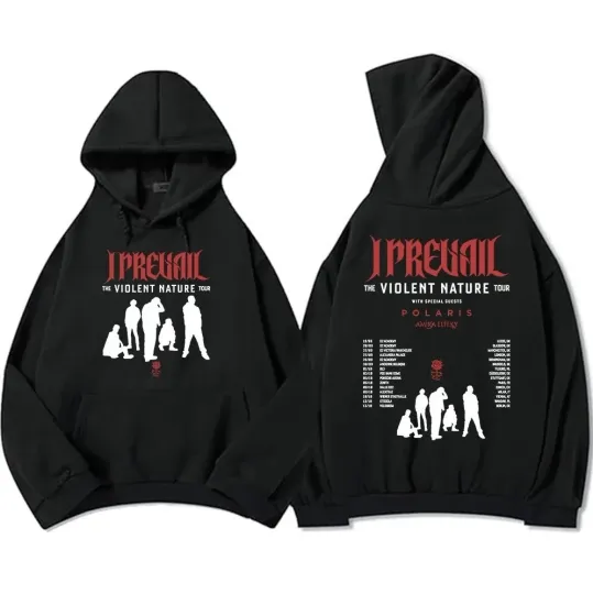 I Prevail Violent Nature Tour 2026 Double Sided Hoodie