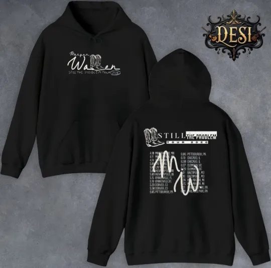 Discover 2026 Still the Problem Wallen Western Tour Double Sided Hoodie